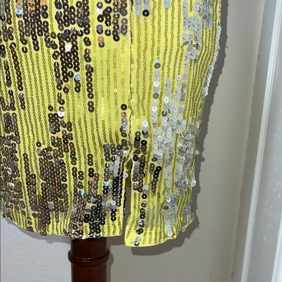 Fashion Nova Yellow Gold‎ Sequin Halter Mini Dress - Picture 3 of 8